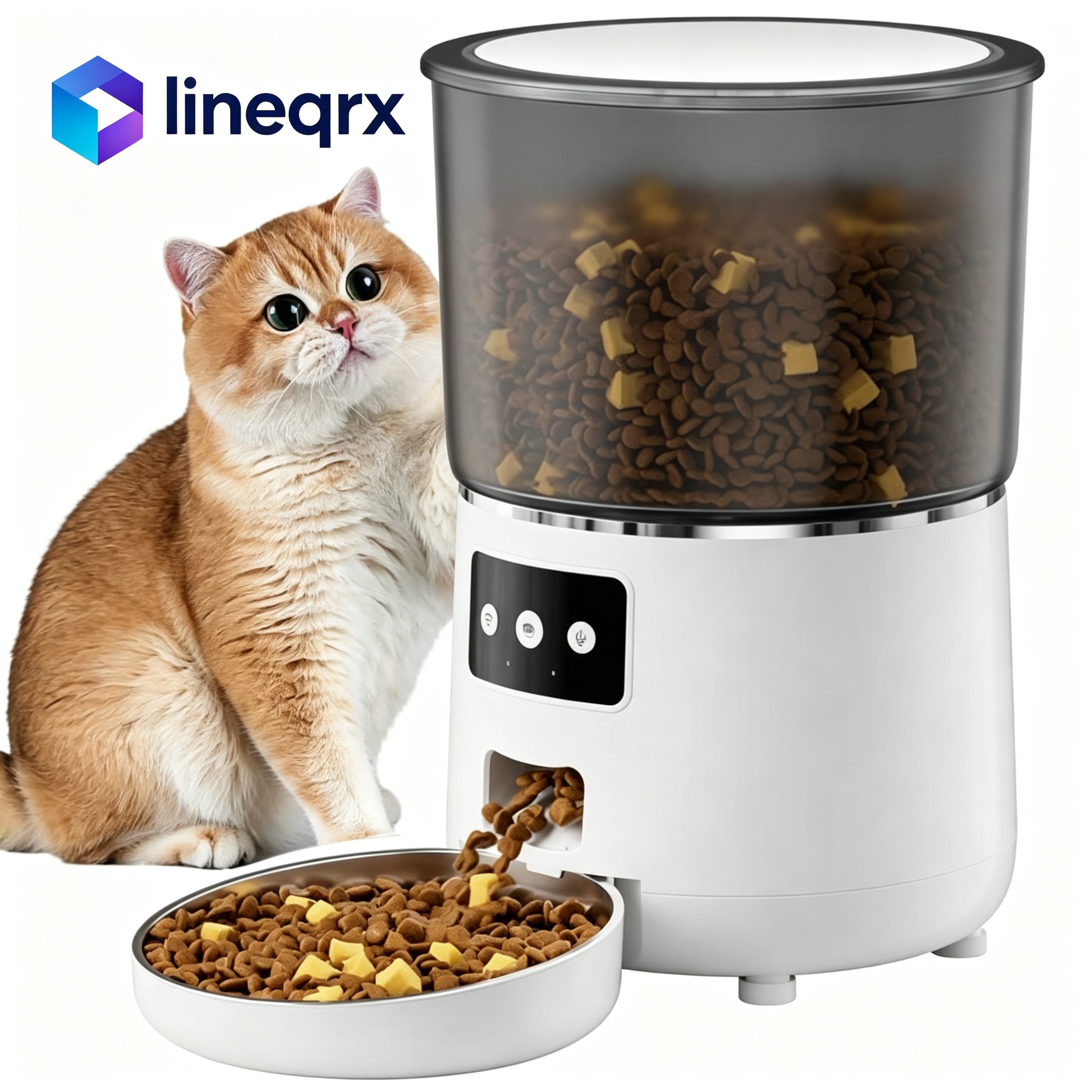 Automatic Pet Feeder Smart Timed Cat Dog Dry Food Dispenser Large Capacity