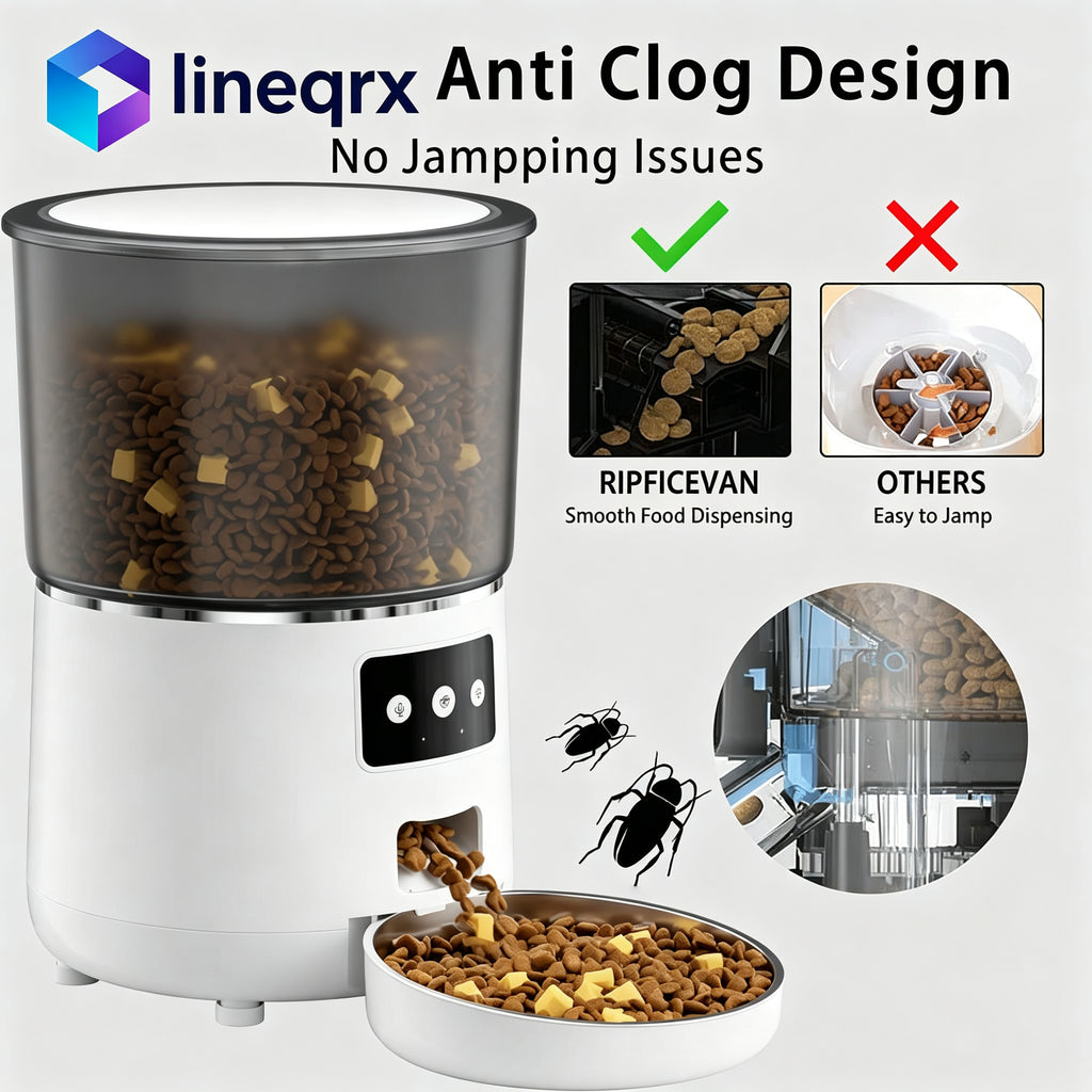 Automatic Pet Feeder Smart Timed Cat Dog Dry Food Dispenser Large Capacity
